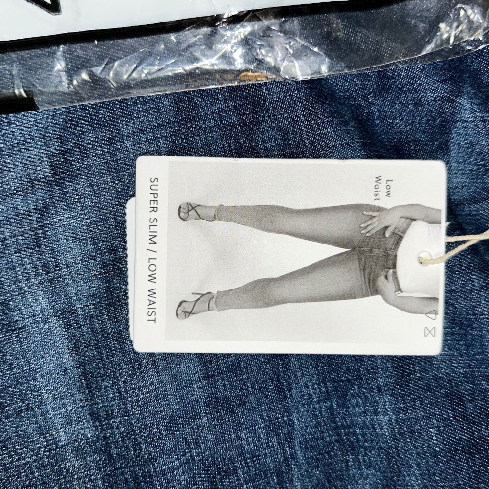 Dark Blue Wash Violeta by MANGO Super Slim Jeans